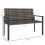 Outsunny (Grey) Outsunny Rattan Garden Bench Loveseat with Quick-Drying Padding 5
