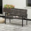 Outsunny (Grey) Outsunny Rattan Garden Bench Loveseat with Quick-Drying Padding 1