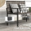 Outsunny (Grey) Outsunny Rattan Garden Bench Loveseat with Quick-Drying Padding 8