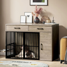 Dog Crate Furniture,Large Dog Crate with Drawers