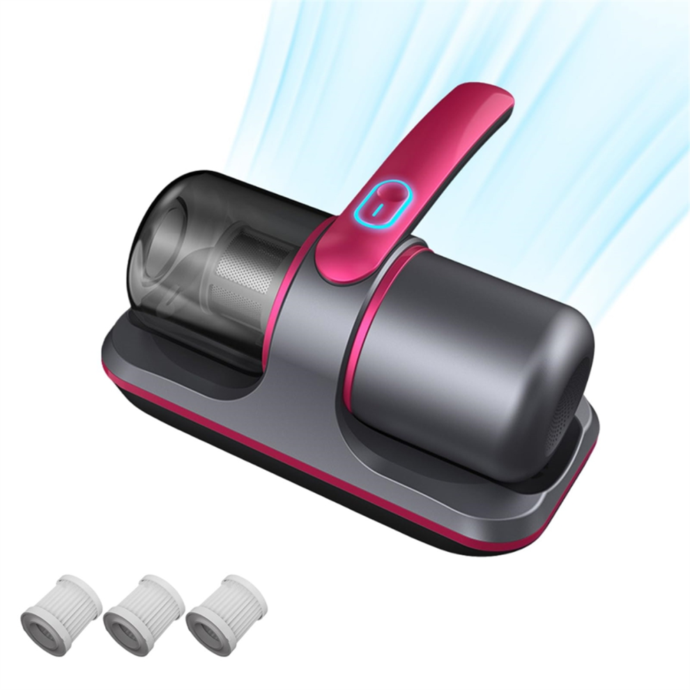 Aspirateur à main UV pour lit, gris et rouge