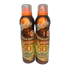 Malibu Sun Continuous High Protection SPF 50 Dry Oil Spray 175ml Pack of 2