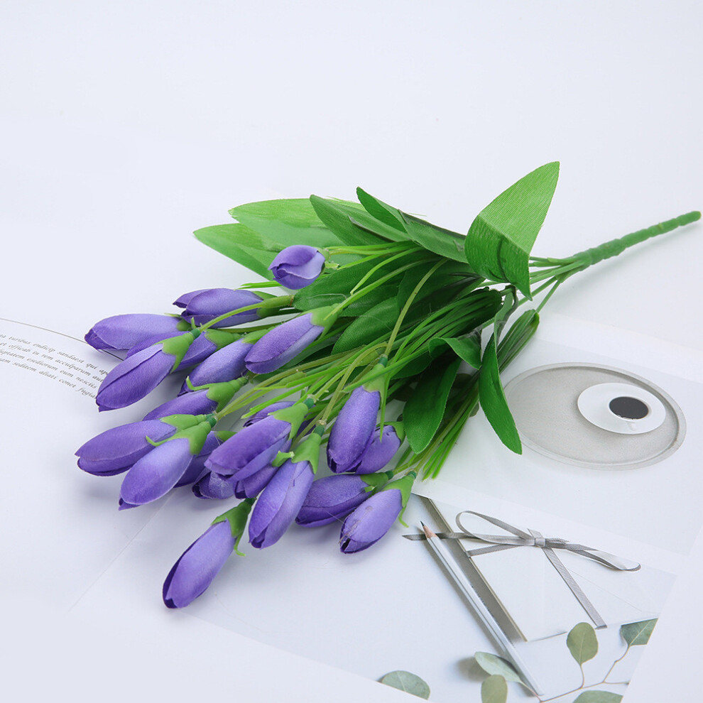 (Purple)Magnolia Flower Bud Simulation Fleur Paysage Extérieur Décoration Salon