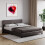 Vida Designs (King Size, Brown) Lisbon Faux Leather Upholstered Bed Frame UKFR 1
