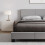 Vida Designs (King Size, Grey) Lisbon Faux Leather Upholstered Bed Frame UKFR 8