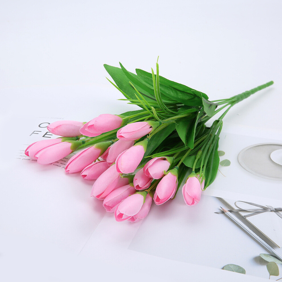 (Pink)Magnolia Flower Bud Simulation Fleur Paysage Extérieur Décoration Salon