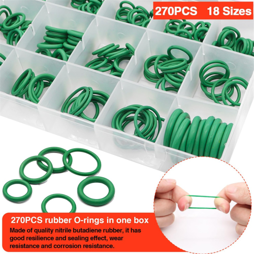 270PCS O-Ring Seals Kit + 40PCS A/C Valve Core Assortment 1
