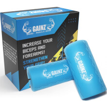 Gainz - Tykke h?ndv?gte/v?gtstangsv?gtl?ftningsadaptere - Grow Bigger Biceps - Tr?ning af bodybuilding (s?t med 2) (bl?)