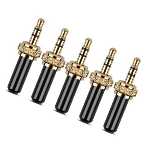 5 stk. 3,5 mm stikforbindelse Mini 3,5 mm skruelås stereo jackstik 2