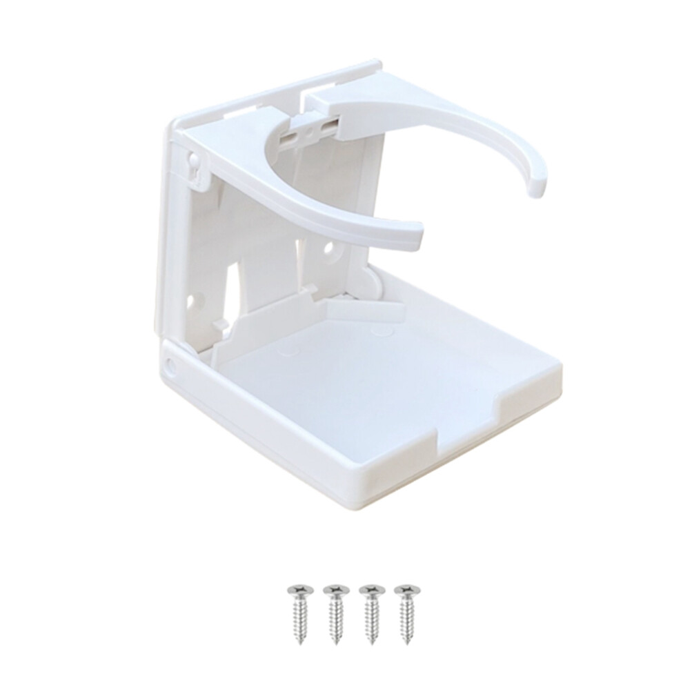 Abs Plastic Folding Cup Drink Holder For Car Auto Boat Truck (White) White 4853290882964