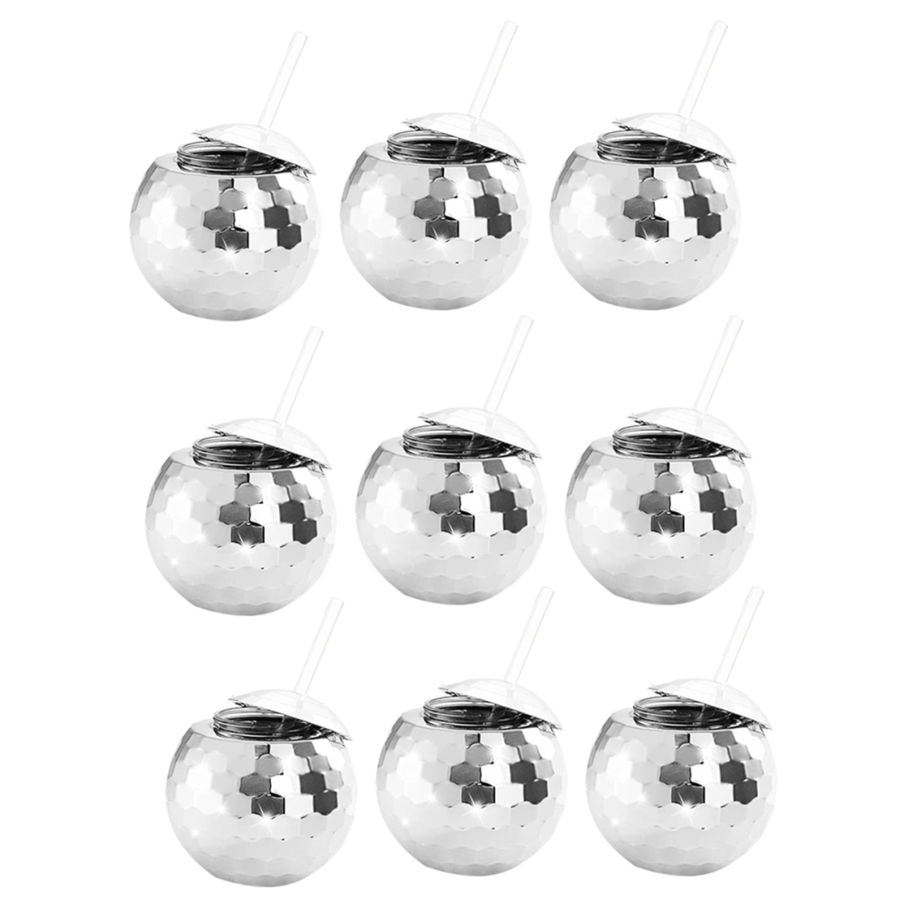 Neznačkové 9 Pcs Disco Ball Cups, 20 Oz Disco Cups With Straws And Lid Light