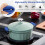 Silicone Pan Handle Cover Ear Clip Cast Iron Handle Holder,Blue,2PCS 5