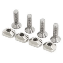 4Pcs M6 Hydrofoil Mounting Brass T-Nuts Surfing Accessories Silver