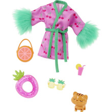 Barbie Extra Pet & Fashion Pack with 6 Pieces Including Pet Kitten Pet Accessories & Fashion Pieces Doll
