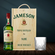 Personalised Jameson Triple Distilled Irish Whiskey Gift Set with Glass
