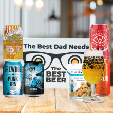 IPA Craft Beer Best Dad 5 Can Gift Pack with Glass
