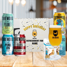 Personalised Brewdog Birthday Craft Beer Gift Set - IPA, Pale Ale & Lager (5 x 330ml)