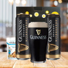 Guinness NitroSurge Stout Cans Gift Set with Guinness Glass (2 Pack)