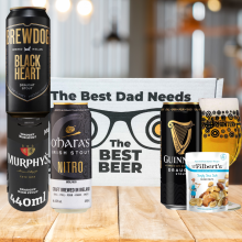 Stout Beer Best Dad 4 Can Gift Pack with Glass