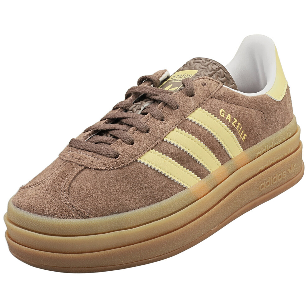 (5) adidas Gazelle Bold Womens Fashion Trainers in Earth Strata Powder Yellow