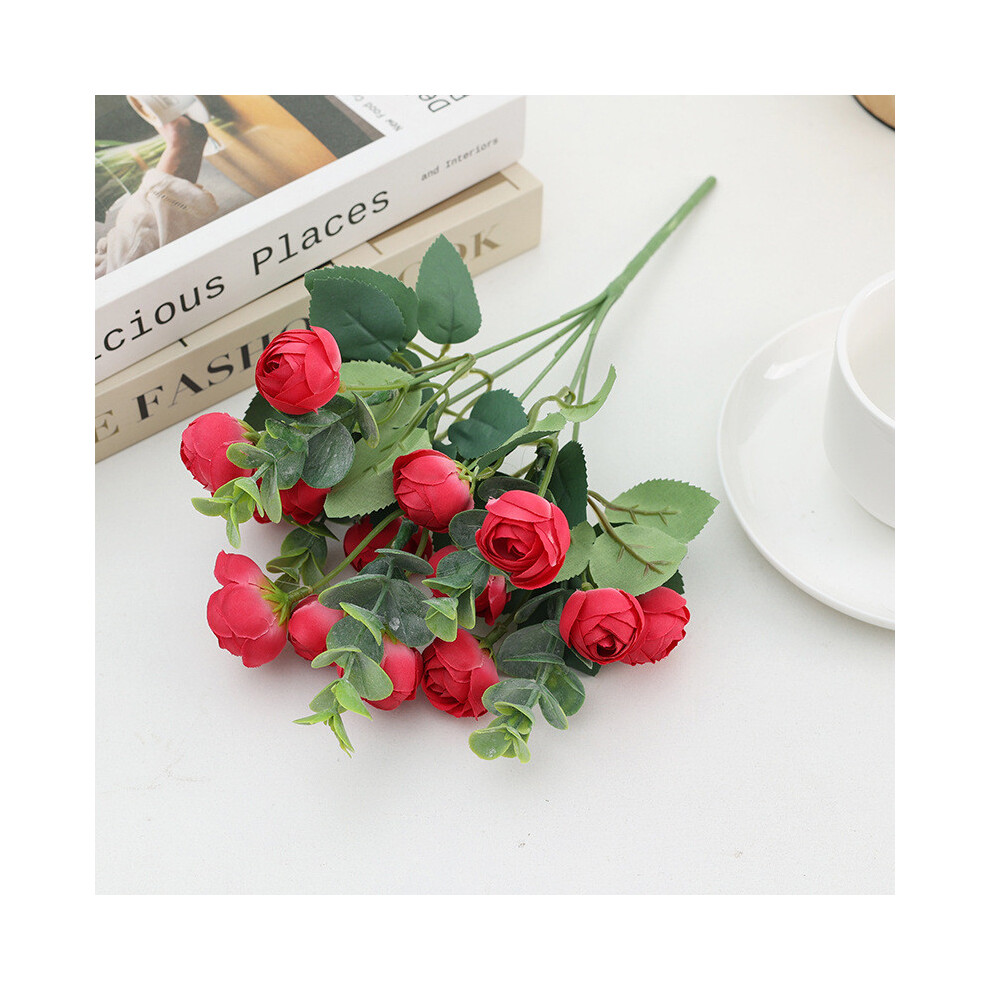 (Red)Rose Bud Simulation Fleur Décoration Mariage Maison Salon Décoration Fleur