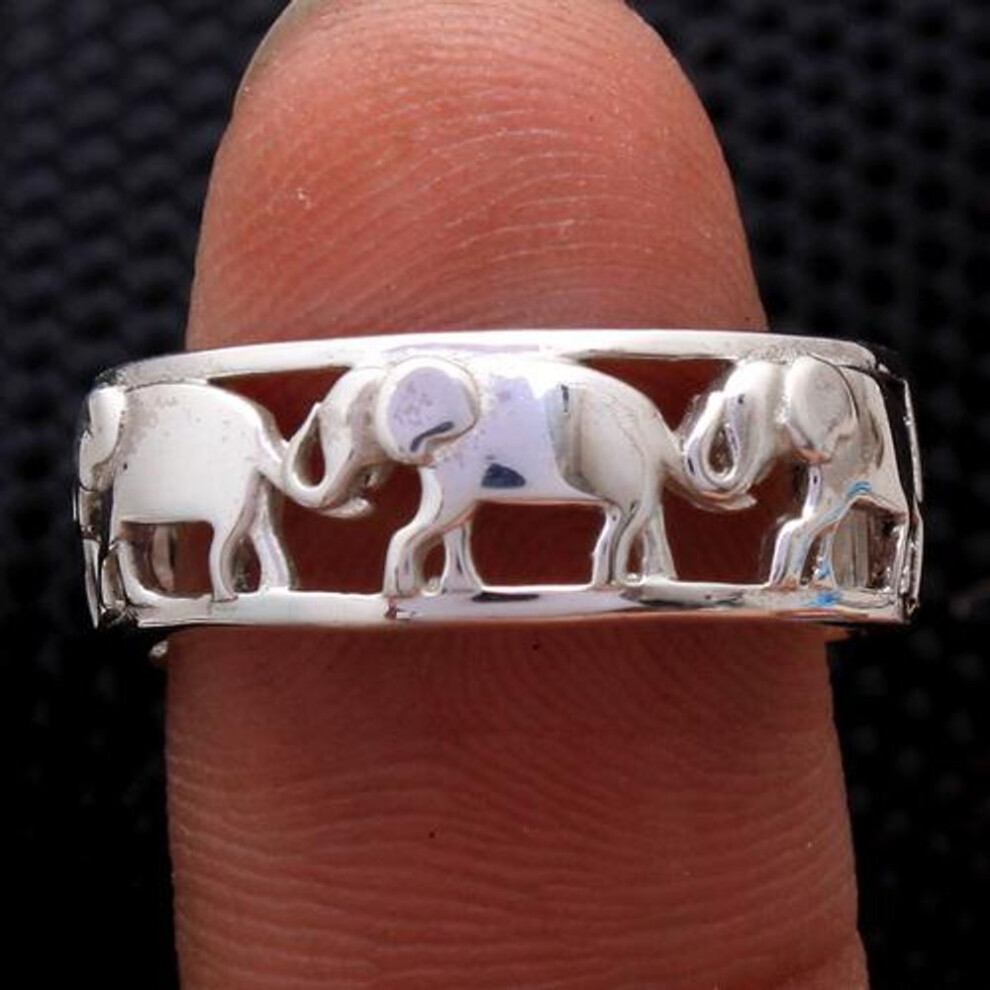 (silver, 5.5) Elephant Ring,  Animal Jewelry, Statement Jewelry, Handmade Ring, Gifts For Her