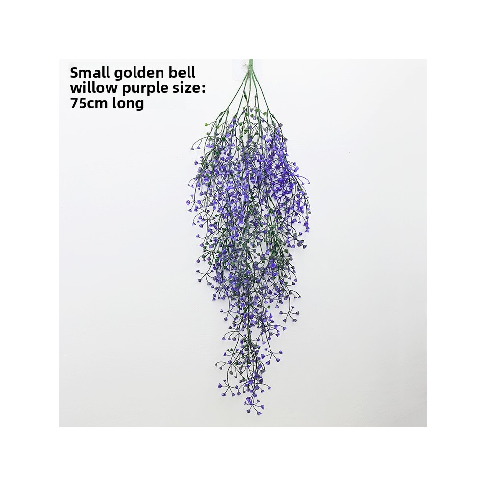 (Purple)Fausse plante murale verte Salix Babylonica pour fête à la maison et photographie