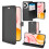 (Black) For Honor 400 Pro Wallet Flip Case Cover 5