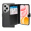 (Black) For Honor 400 Pro Wallet Flip Case Cover 6