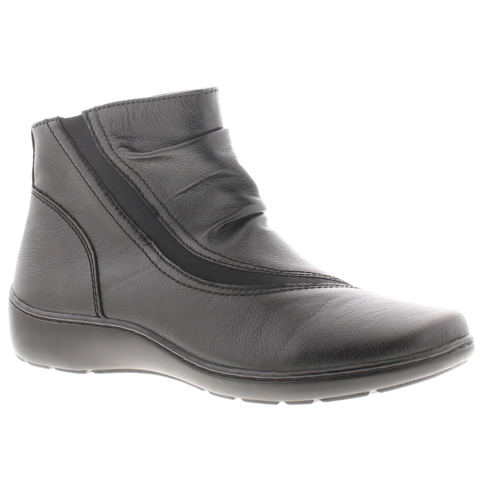 (Black, 5.5  (Adults')) Clarks Womens Ankle Boots Cora Derby Leather Zip black UK Size
