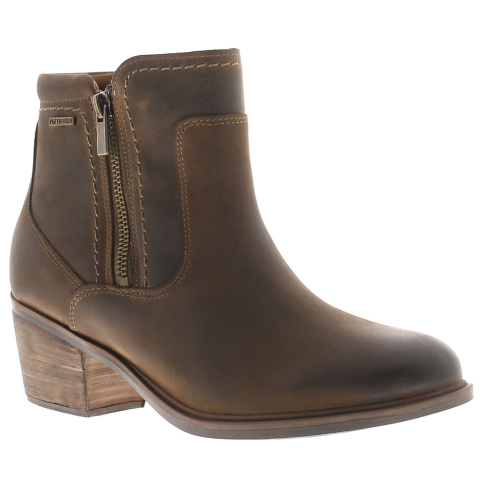 (Brown, 5.5  (Adults')) Clarks Womens Ankle Boots Neva Zip Leather Zip brown UK Size