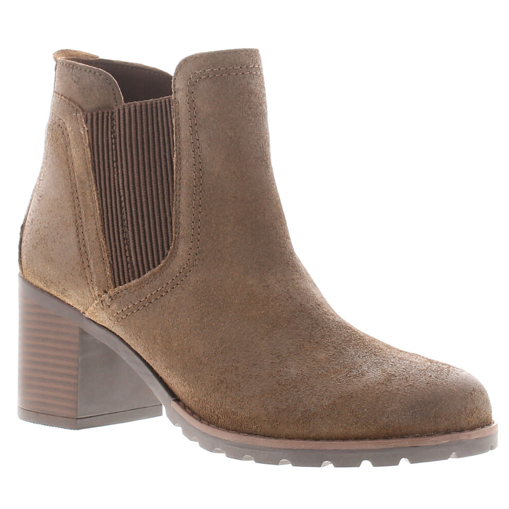 (Brown, 6 (Adults')) Clarks Womens Ankle Boots Leda Up Leather Slip On brown UK Size
