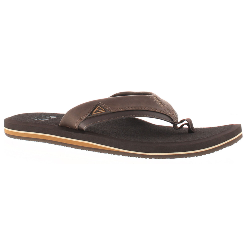 (Brown, 7 (Adults')) Reef Mens Flip Flops Cushion Dawn Slip On brown UK Size