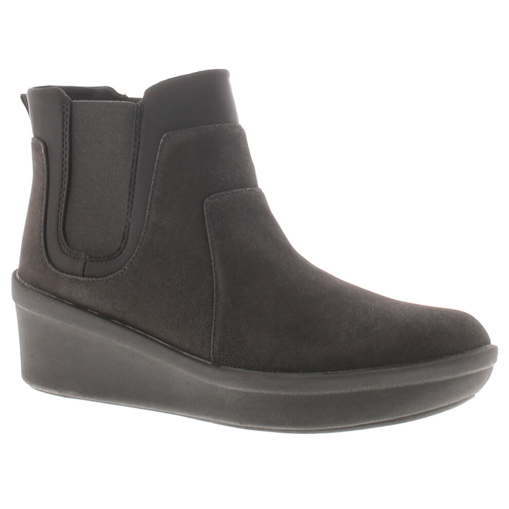 (Black, 4 (Adults')) Clarks Womens Ankle Boots Step Rose Sun Slip On black UK Size