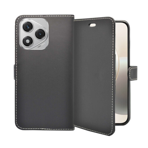 (Black) For Honor 400 Lite Wallet Flip Case Cover 2