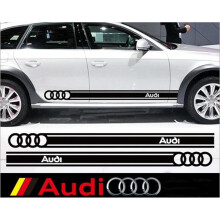 1pair Decal Vinyl Car Stickers For Audi A3 A4 A6 Auto Door Waist Decoration Line