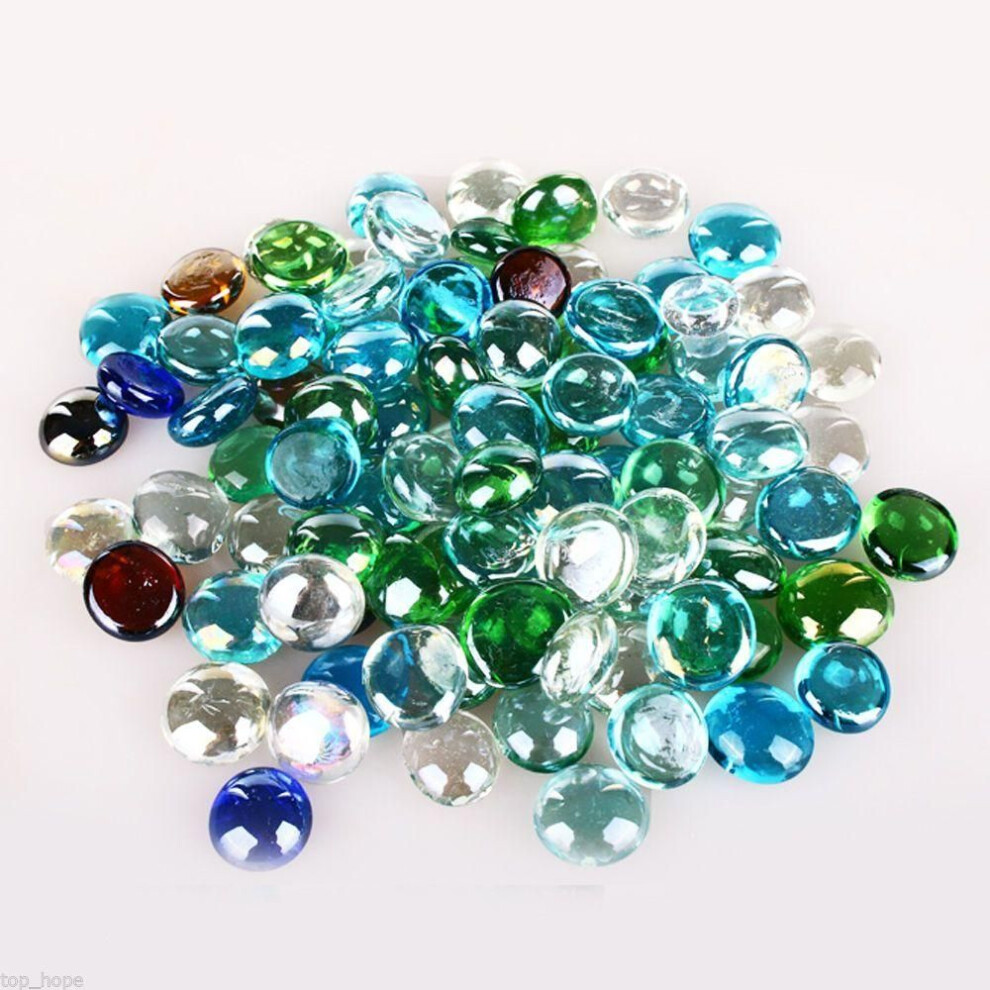 Home Craft Decoration Mixed Color Marbles Accessories Stone Glass Stones Aquarium Beads Fish Tank