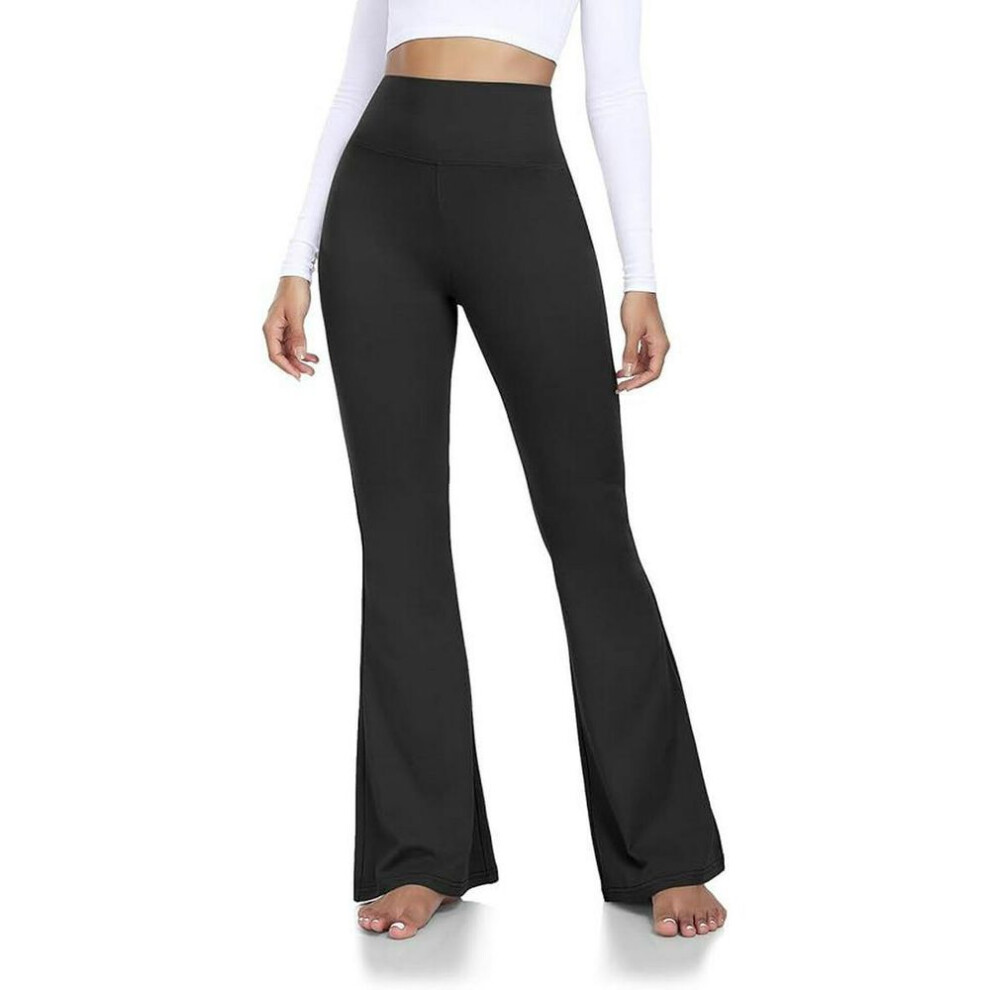 (black, XXL) European & American High-waist Flared Yoga Pants - Women's Sport, Fitness & Casual Wear