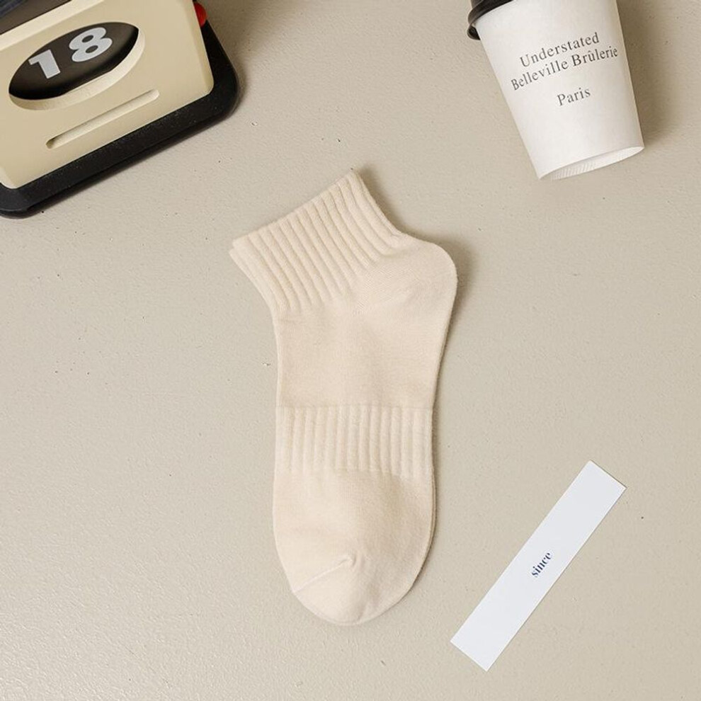 (yellow, One size) Summer Thin Waisted Solid Color Boat Socks For Women Spring And Summer Short Casual Sports Cotton Socks