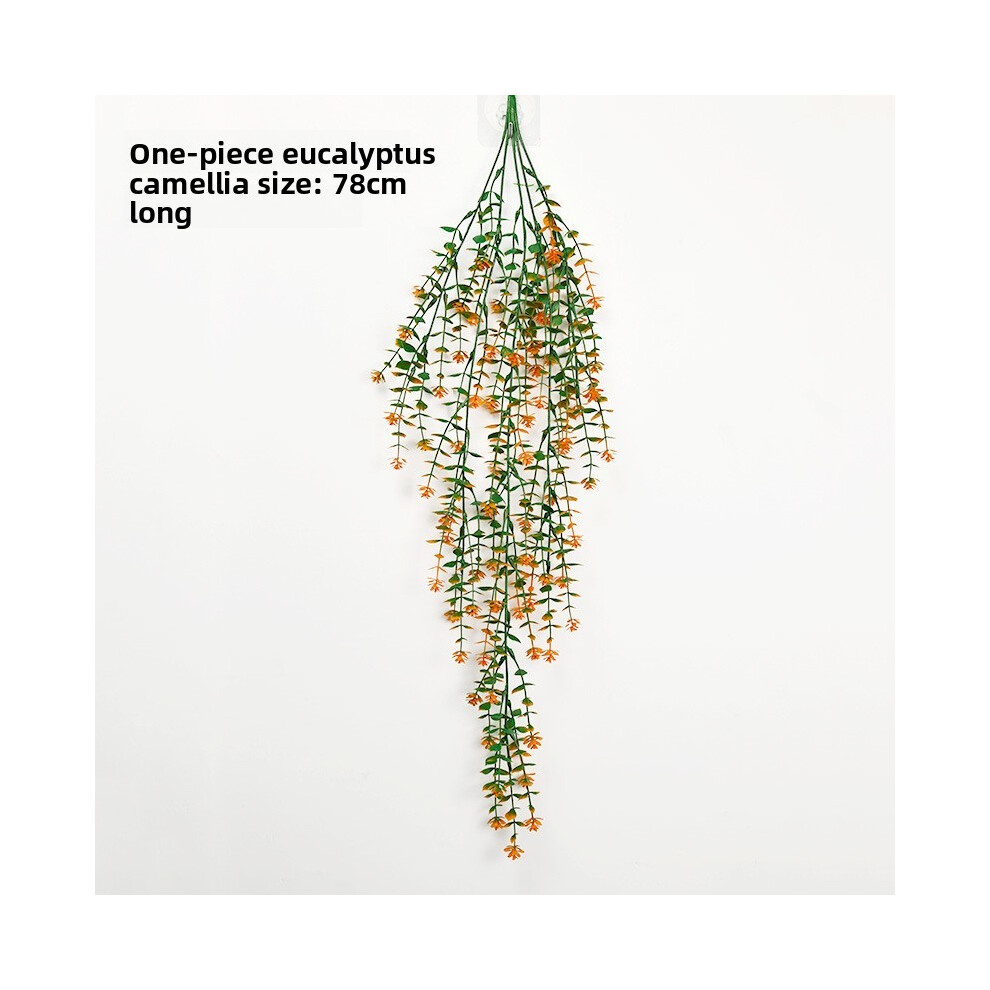 (Sunset Red)Fleur d'eucalyptus camélia fausse plante pour mariage jardin et décoration maison