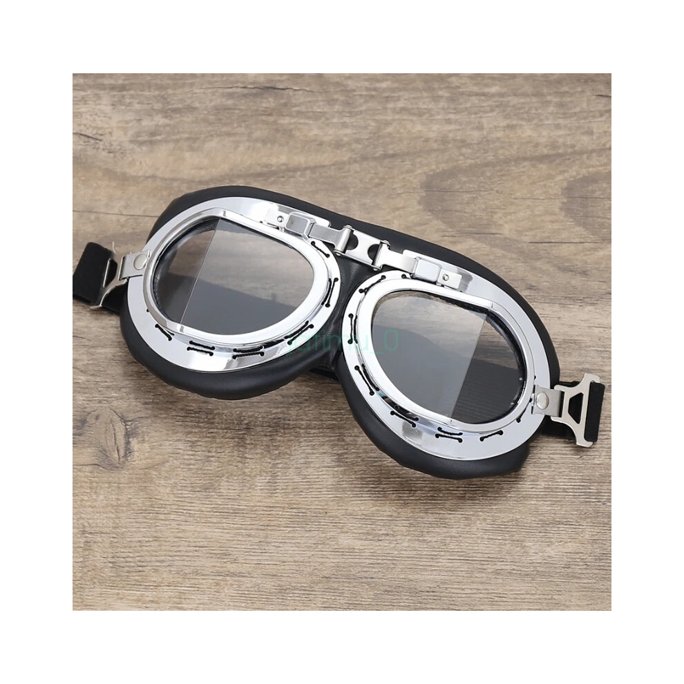 (C17) Vintage Retro Pilot Flying Goggles Car Racing Scooter Cruiser Glasses Eyewear 6963793465224
