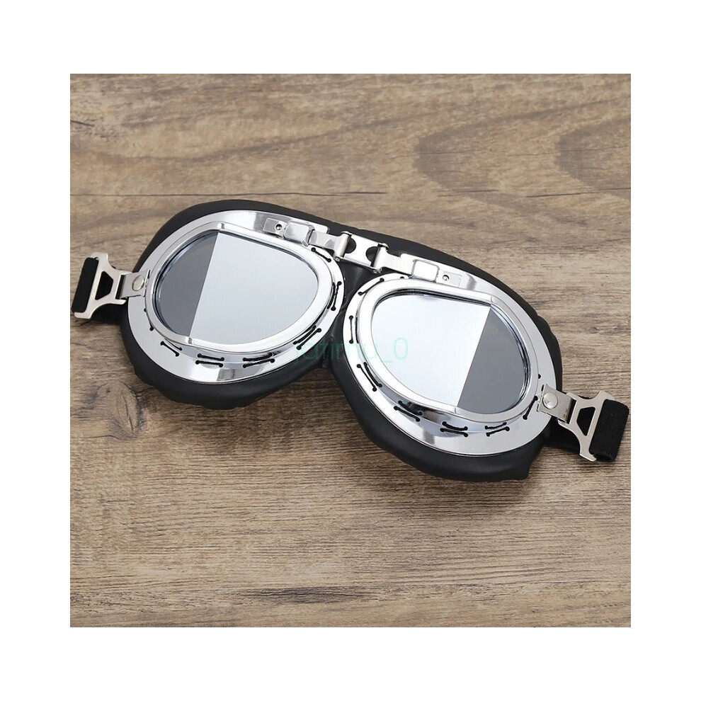 (C15) Vintage Retro Pilot Flying Goggles Car Racing Scooter Cruiser Glasses Eyewear 6963793465200