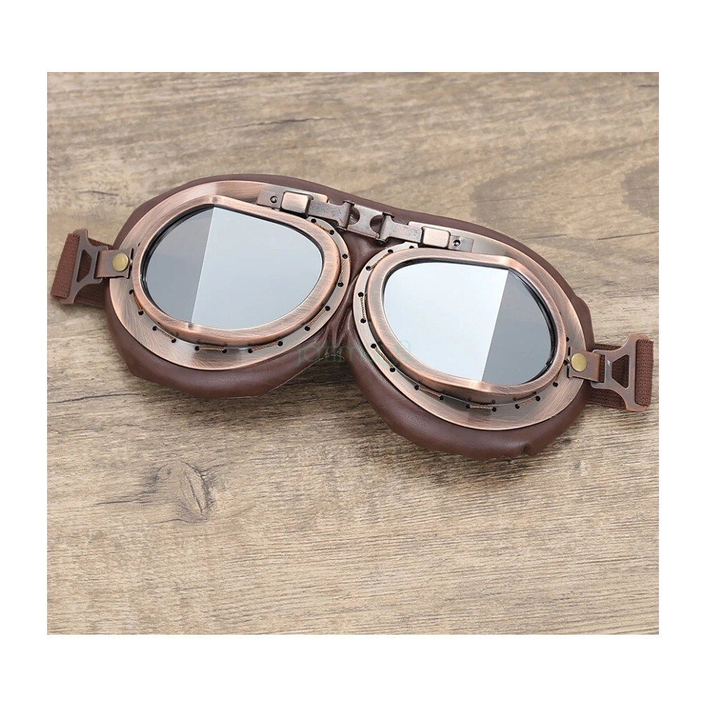 (C3) Vintage Retro Pilot Flying Goggles Car Racing Scooter Cruiser Glasses Eyewear 6963793465255