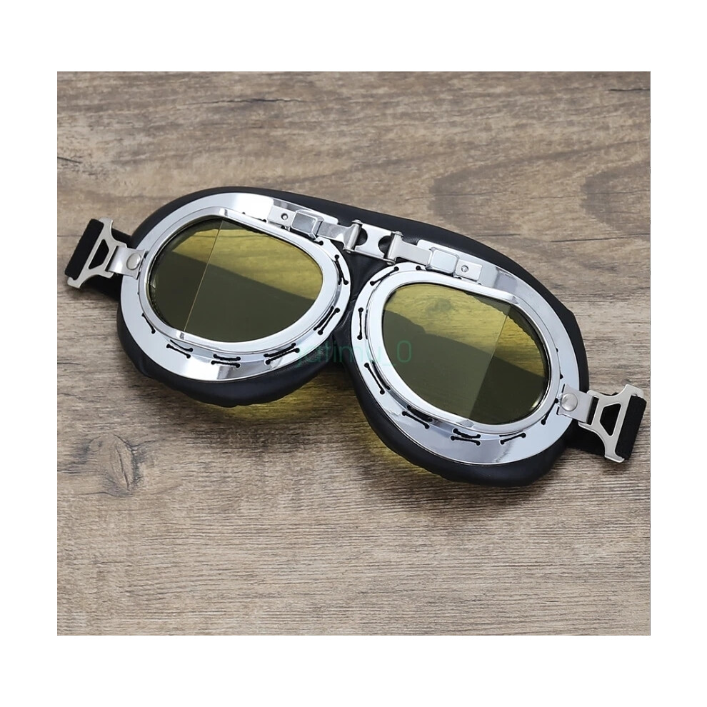 (C18) Vintage Retro Pilot Flying Goggles Car Racing Scooter Cruiser Glasses Eyewear 6963793465231
