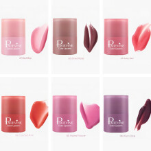 (01+06, 6-pcs) PAGE VINE Moisturizing Lip Gloss  Lip Balm Tinted Plumping Butter Lip Balm Lip Mask  Hydrating Lip Tint for Hydration and Soft Lip with Fruit Essence