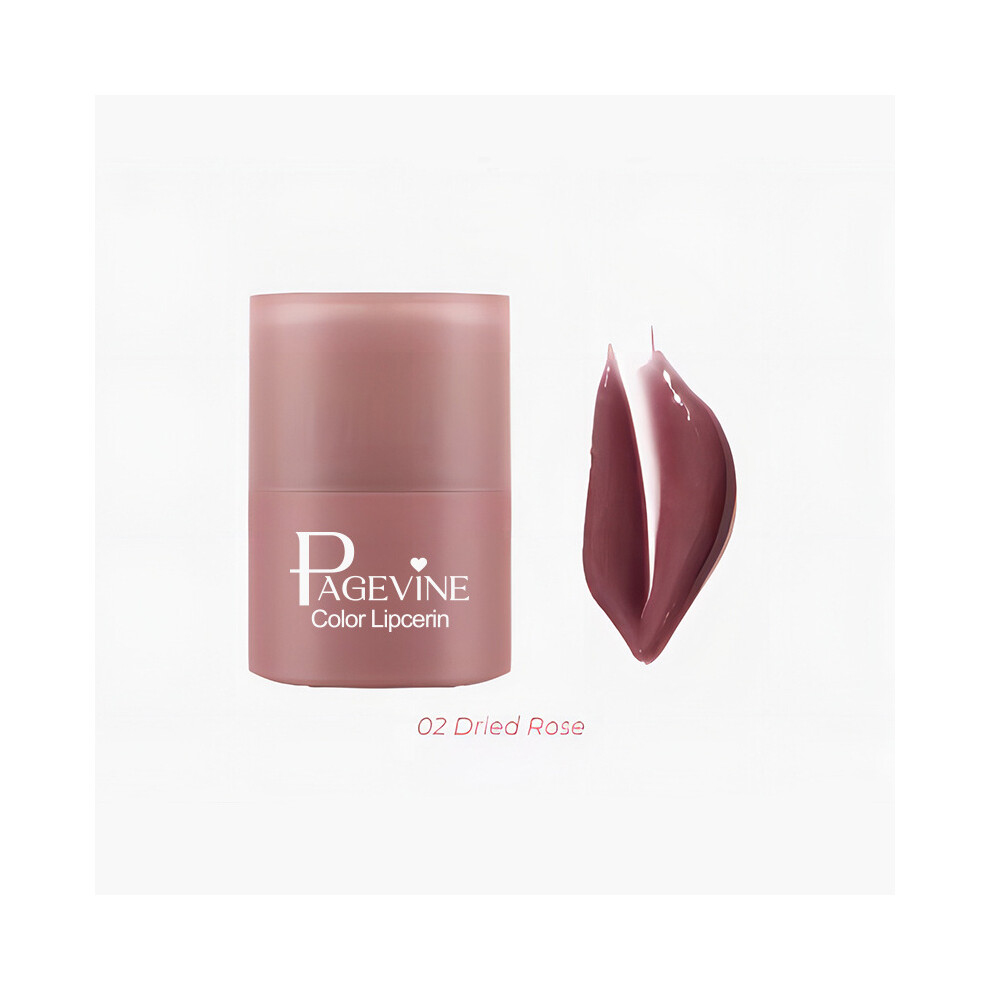 Light (02 Dried Rose, 1-Pcs) Page Vine Moisturizing Lip Gloss Lip Balm Tinted Plumping Butter Lip Balm Lip Mask Hydrating Lip Tint For Hydration And Soft