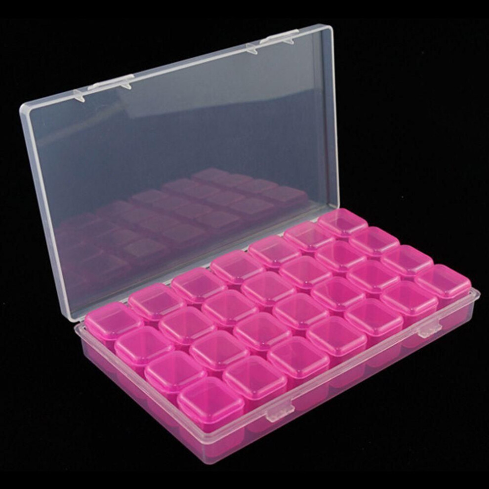 (#5) Sealed Empty Beads Container  Rhinestone Organizer Nail Art Accessories Plastic Storage Box