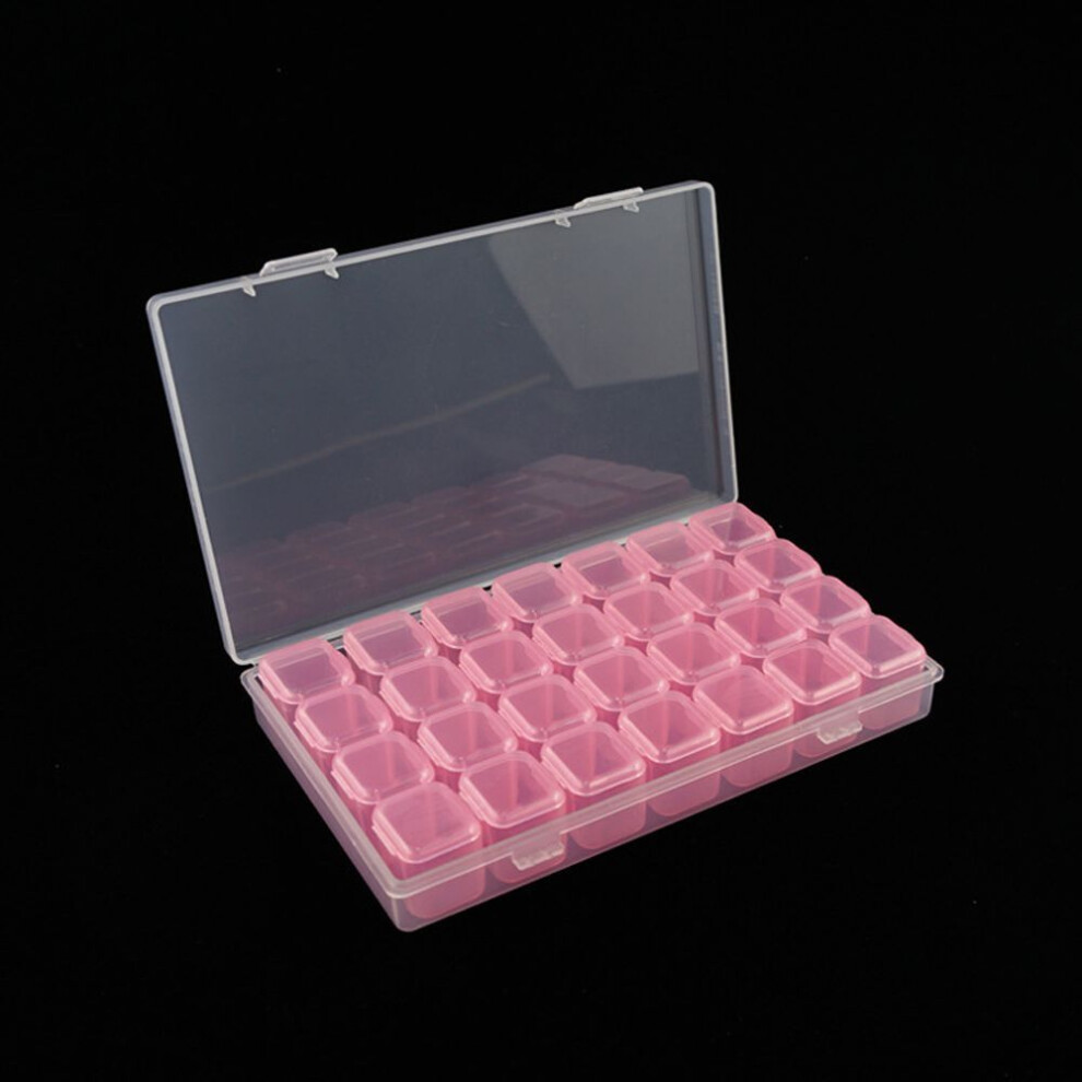 (#3) Sealed Empty Beads Container  Rhinestone Organizer Nail Art Accessories Plastic Storage Box