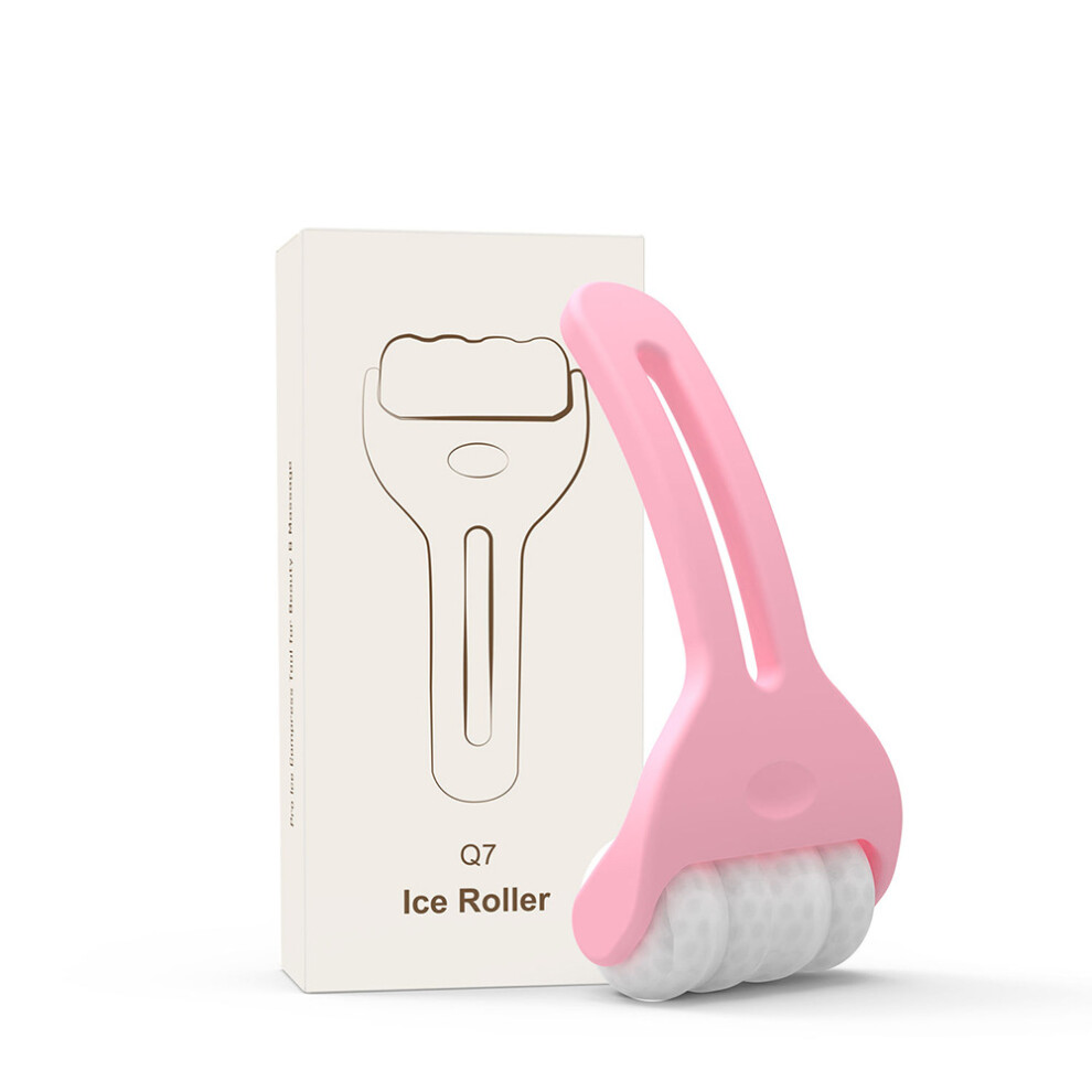 Bghone (Pink) Two-In-One Heart Ice Roller Ice Roller Ice Compress Eye Facial Massage Care