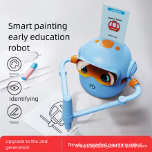 (Sky blue) Early Education Intelligent Automatic Painting Robot 3-8 Years Old Enlightenment Children's Birthday Gift Toys